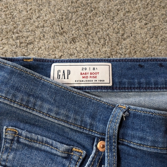 GAP 29 8L Baby Boot Mid Rise Jeans - Picture 7 of 10